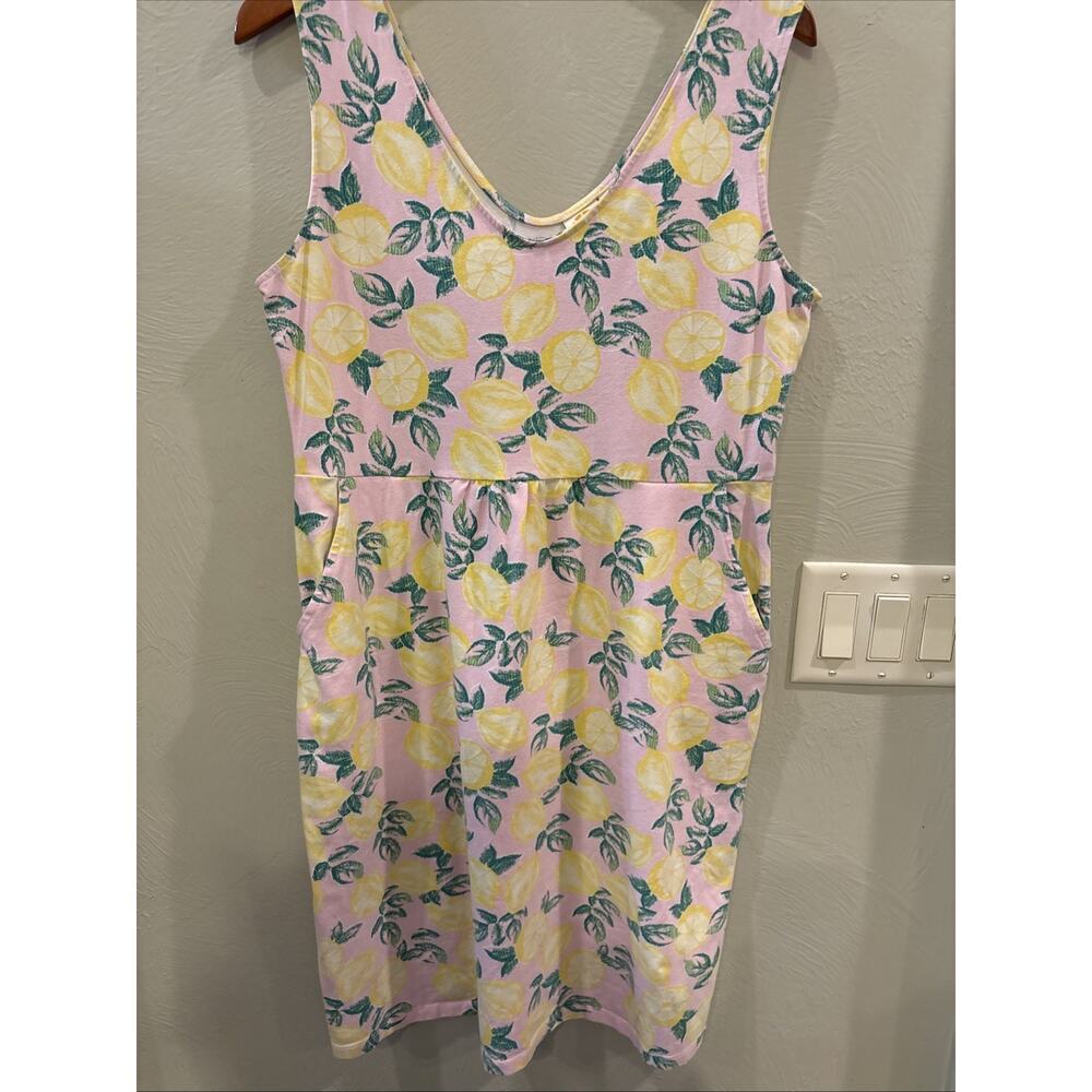 C&C California Dress Womens Large White 100% Cotton Floral Tropical Summer Beach